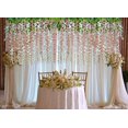 thumbnail image 1 of Artificial Fake Wisteria Vine Ratta Hanging Garland Silk Flowers String Home Party, 1 of 4