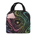 thumbnail image 1 of Easygdp Rainbow Glitter Bolsa Térmica Premium - Tela Oxford Impermeable, Gran Capacidad, Bolsillo Frontal, Unisex para Trabajo, Escuela, Actividades al Aire Libre y Picnics, 1 of 8