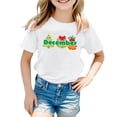 thumbnail image 1 of PMVFHDE Hauts d'Été pour Filles T-Shirts d'Été Manches Courtes pour Filles Tunique Manches Courtes pour Filles T-Shirts d'Été Manches Courtes Col Rond pour Enfants avec Imprimés Mensuels Blanc, 1-2 Ans, 1 of 4