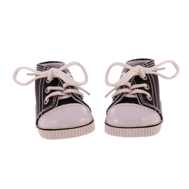 Zapatos De Skate Blancos Para Muñecas De 18 Pulgadas – Par De Calzado Informal, Tela Resistente
