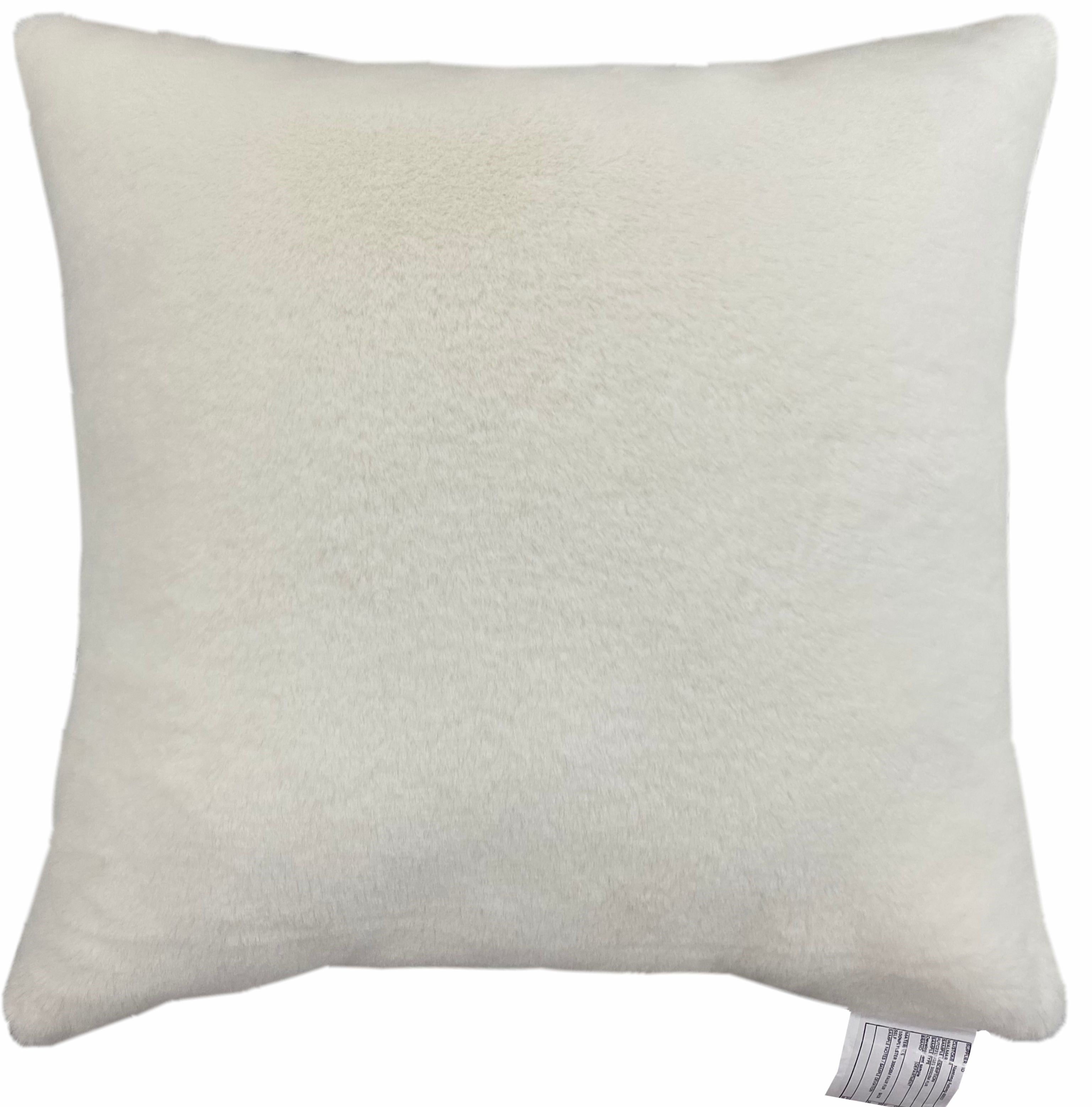 (2 pack) Mainstays Faux Rabbit Fur Throw Pillow 18"x18" Square