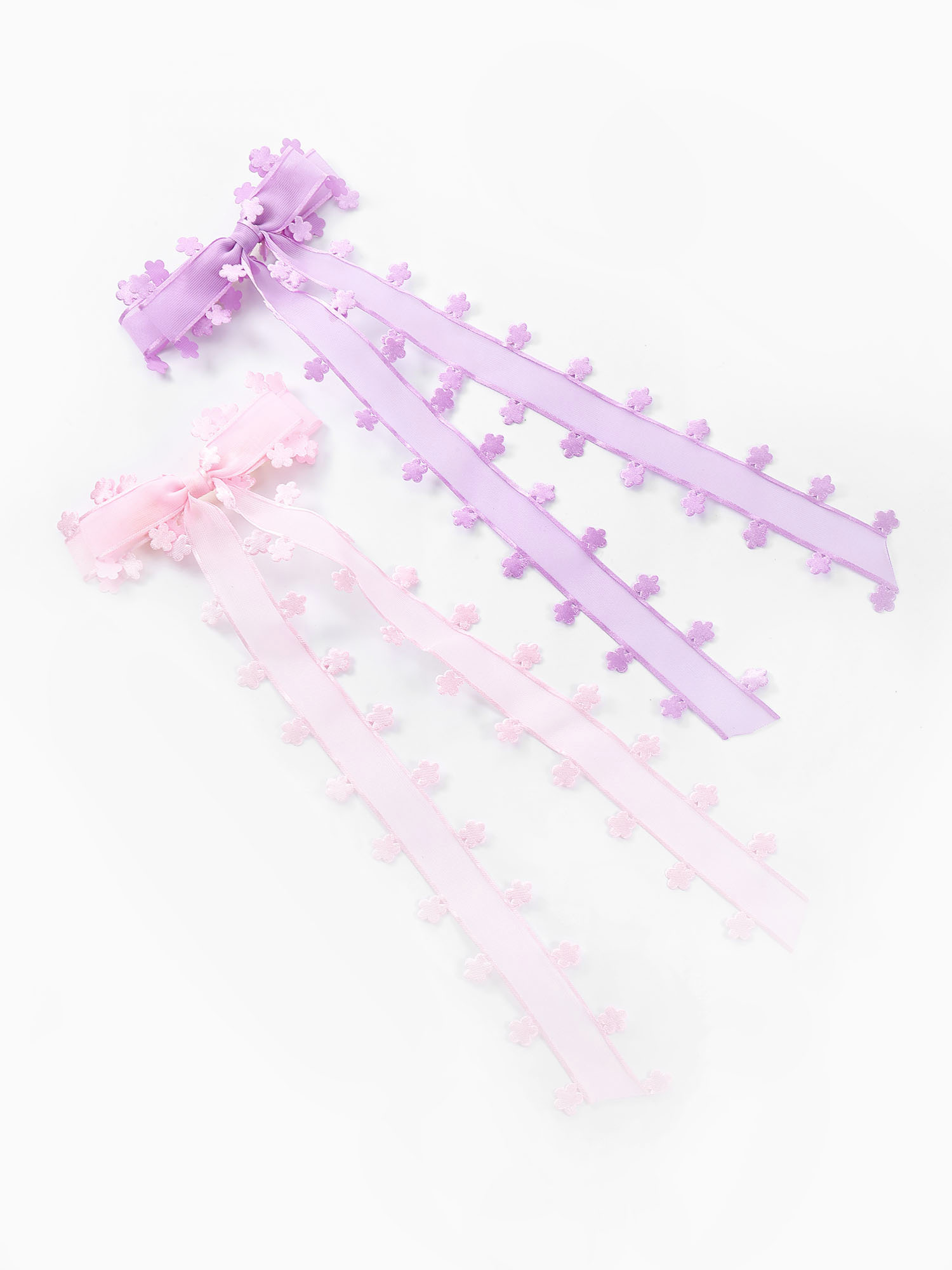 Way to Celebrate Easter Purple Flowers Hair Bows, 2 Pieces