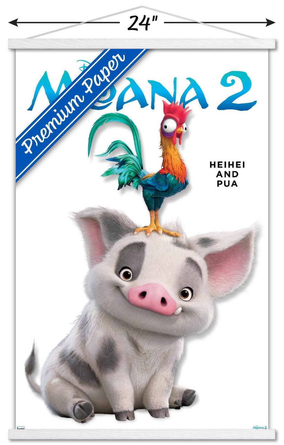 Disney Moana 2 - Heihei and Pua Feature Series Wall Poster, 22.375" x 34"