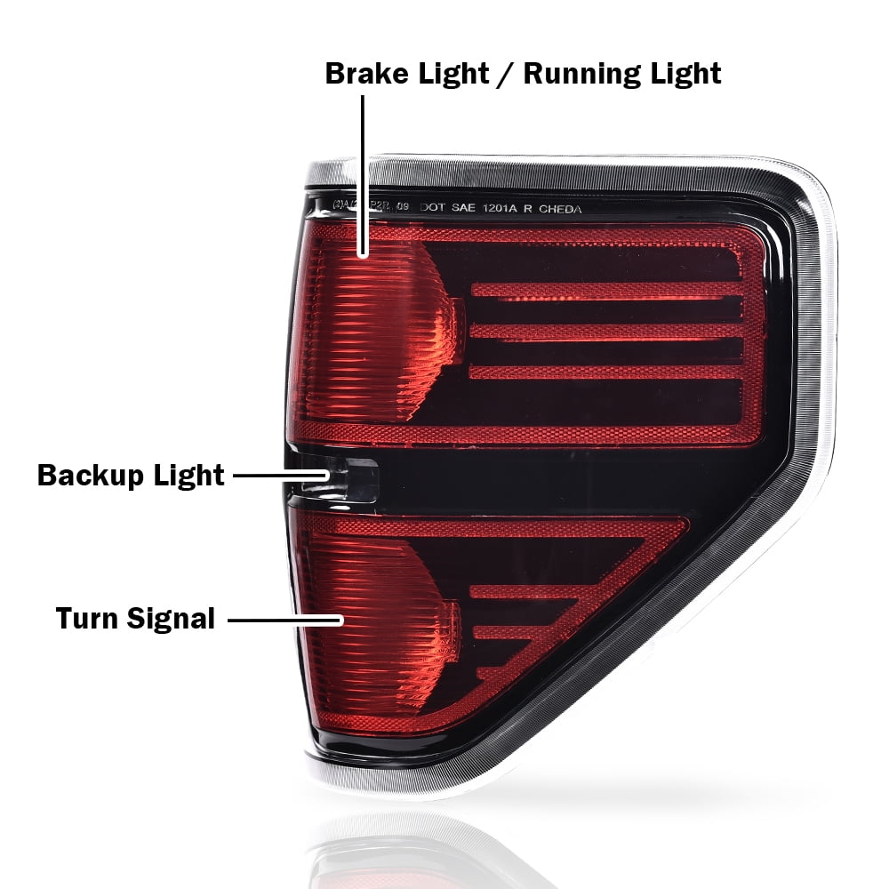 Tail Lights Rear Lamp Left & Right Fit for 2009-2014 Ford F150 Tail Lamps