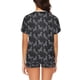 thumbnail image 2 of Conjunto de pijama corto para mujer con estampado de caballos LKS305, 2 of 4