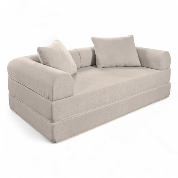SOFA CAMA TEDDY CHENILLE IVORY