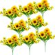 thumbnail image 1 of 8 ramos de girasoles artificiales con tallos para boda, hogar, cocina, mesa, decoraci&oacute;n de cumplea&ntilde;os, interiores y exteriores, girasoles artificiales con 4 cabezas d Tolalo NA, 1 of 8