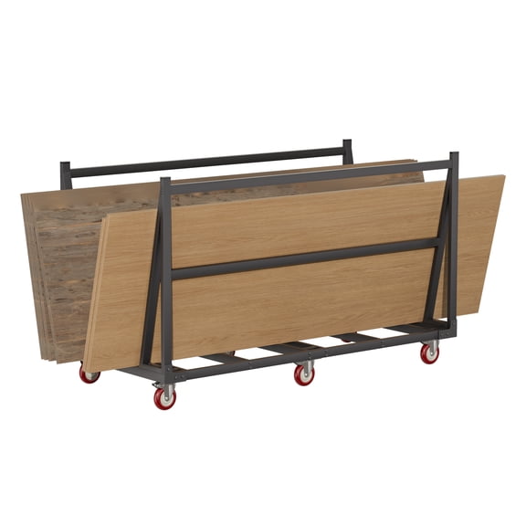 Heavy Duty Drywall Cart, 3000 lb 3‑in‑1 Adjustable Panel Dolly with Swivel Wheels for Sheetrock, Plywood & Lumber, Garage & Warehouse, Black