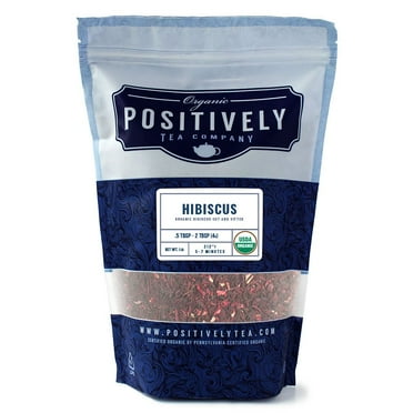Positively Tea's Organic Hibiscus Herbal Tea, Loose Leaf, 1 Pound Bag