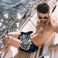 thumbnail image 2 of luoweisi Men's Beach Shorts Quick Dry Swim Trunks with Mesh Lining Zebra S, 2 of 5