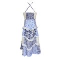 thumbnail image 4 of Youmylove Women's Summer Maxi Dress 2025 Women Boho Tie Shoulder Maxi Dress Floral Smocked Long Dress Sleeveless Flowy Beach Sundress Trendy Sundresses, 4 of 5