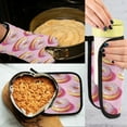 thumbnail image 5 of Yayeee Oven Mitts and Pot Holder Set of 2 Heat Resistant Kitchen Gloves Baking Hot Pad, Light Pink Doughnuts, 5 of 5
