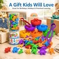 thumbnail image 5 of Lucky Doug 48 Counting Dinosaur Toys for Toddlers - Toddlers Preschool Learning Toys, Counting Dinosaur Toys, Color Sorting Toys for Toddlers Educational, 5 of 8