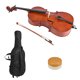 thumbnail image 1 of Violonchelo 4/4 de madera brillante con cuerpo de tilo y diapasón de arce, incluye arco, resina y estuche ideal para estudiantes y principiantes., 1 of 7