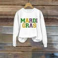 thumbnail image 2 of Tweang Mardi Gras Sweatshirt Women Mardi Gras Shirts for Women Long Sleeve Women's Purple Green and Gold Mardi Gras Shirt Oversized Sweatshirt Cute Cowgirl Outfits White 2xl, 2 of 4