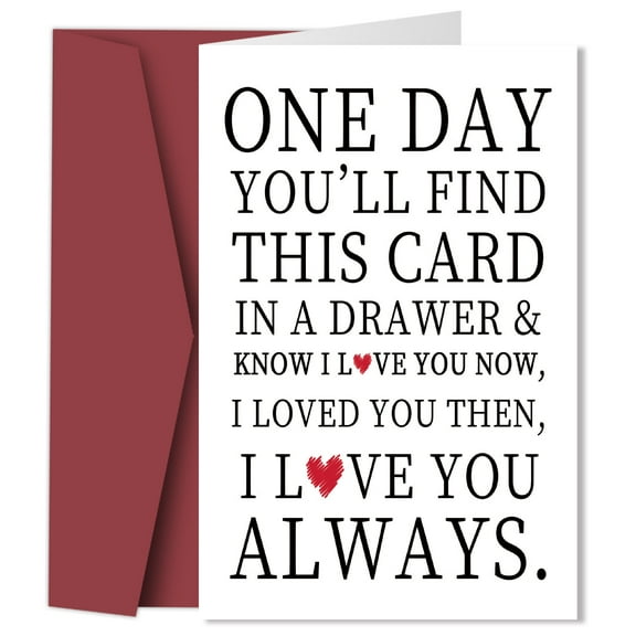 Emotional Love Greeting Card - Heartfelt Message for Special Moments - Blank Inside with Envelope