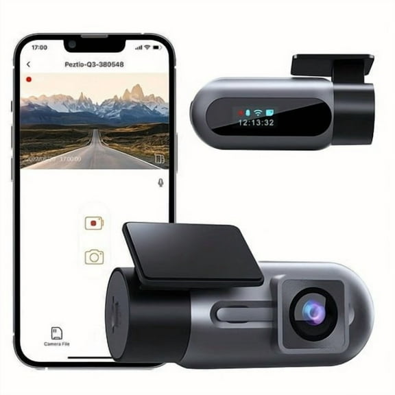 WiFi Dash Cam 1080P Car Cam Night Vision 24 Hours Parking Loop Recording, APP