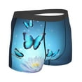 thumbnail image 3 of Fotbe Butterflies And Waterlily In Water Men’s Total Support Pouch Boxer Briefs, X-Temp Cooling, Moisture-Wicking Underwear, Regular, Long-leg and Trunk-Large, 3 of 9