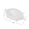 thumbnail image 2 of Creative Co-Op Farmhouse Ceramic Pig Shaped Bowl, White, 2 of 6