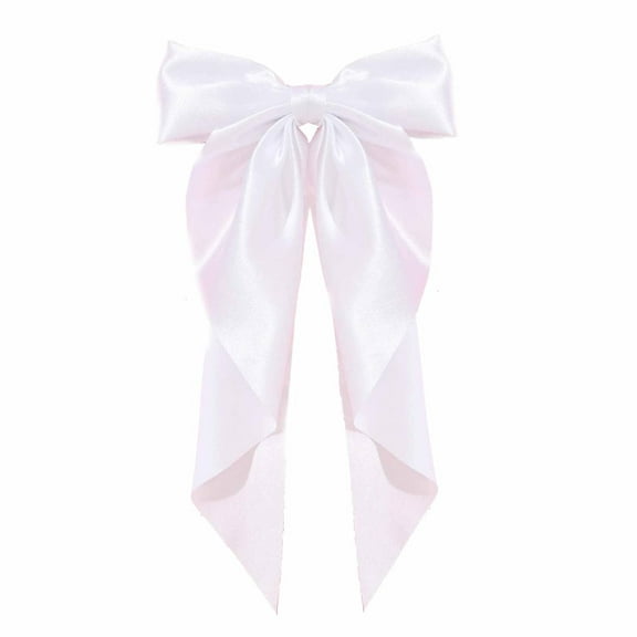 YooGuoGuo Super Big Bow Hair Clips French Style Soild Color Knotted Bowknot Spring Snap Barrettes Hair Clips with Long Ribbon for Women Girls (Gold)