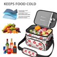 thumbnail image 5 of Lunch Box Pioneer Flower Floral Print Pattern Insulated Lunch Bag for Women Men,Medium Leakproof Lunchbox Cooler Bag Adjustable Strap,10 X 6.7 X 8 Inches, 5 of 6