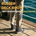 thumbnail image 2 of Furuian Men's Deck Boots Fishing Boots Waterproof Rain Boots Ankle Booties Slip On Neoprene Rubber Footwear Chelsea Boots Men botas para hombre for Gardening Fishing Boating Camping Sailing, 2 of 6