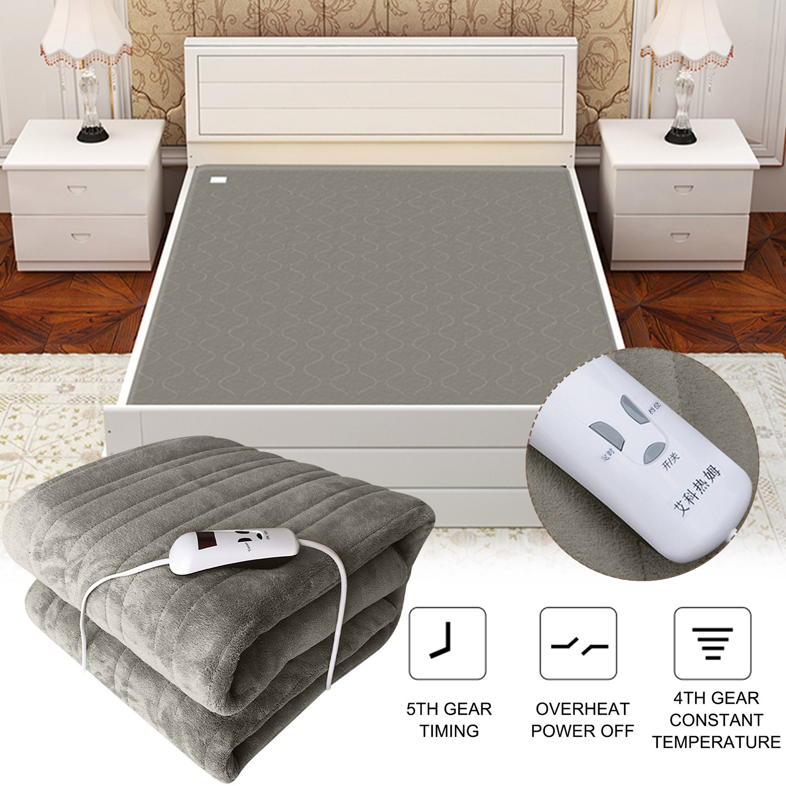 Apmemiss Heated Mattress Pad Single Control, Easy Set And Fast Heating