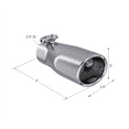 thumbnail image 3 of MBRP 3'' O.D. Oval 2'' Inlet 10'' Length Universal Exhaust Tip, 3 of 5
