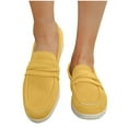 thumbnail image 3 of Women's Casual Slip On Comfortable Walking Shoes for Everyday Wear with Soft Sole and Breathable Design Women's Solid Color Shallow Mouth Wear All-Match One-Foot Loafers Flat Bottom Round Toe Shoes, 3 of 8