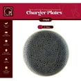 thumbnail image 2 of Round Charger Plates [13 Inch - 8 Pack] Disposable Plastic Dinner Plate Chargers , Black Transparent/Gold Rimmed Wedding Charger Plates, Elegant Chargers for Parties Holiday and Events - Posh Setting, 2 of 6