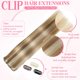 thumbnail image 3 of Extensiones de cabello humano Gampacy Remy con clip, 40 cm, 120 g, 3 of 8