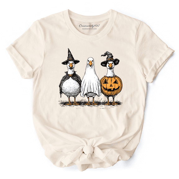 Haunting Honkers Goose T-Shirt, Funny Halloween Costumes Tee