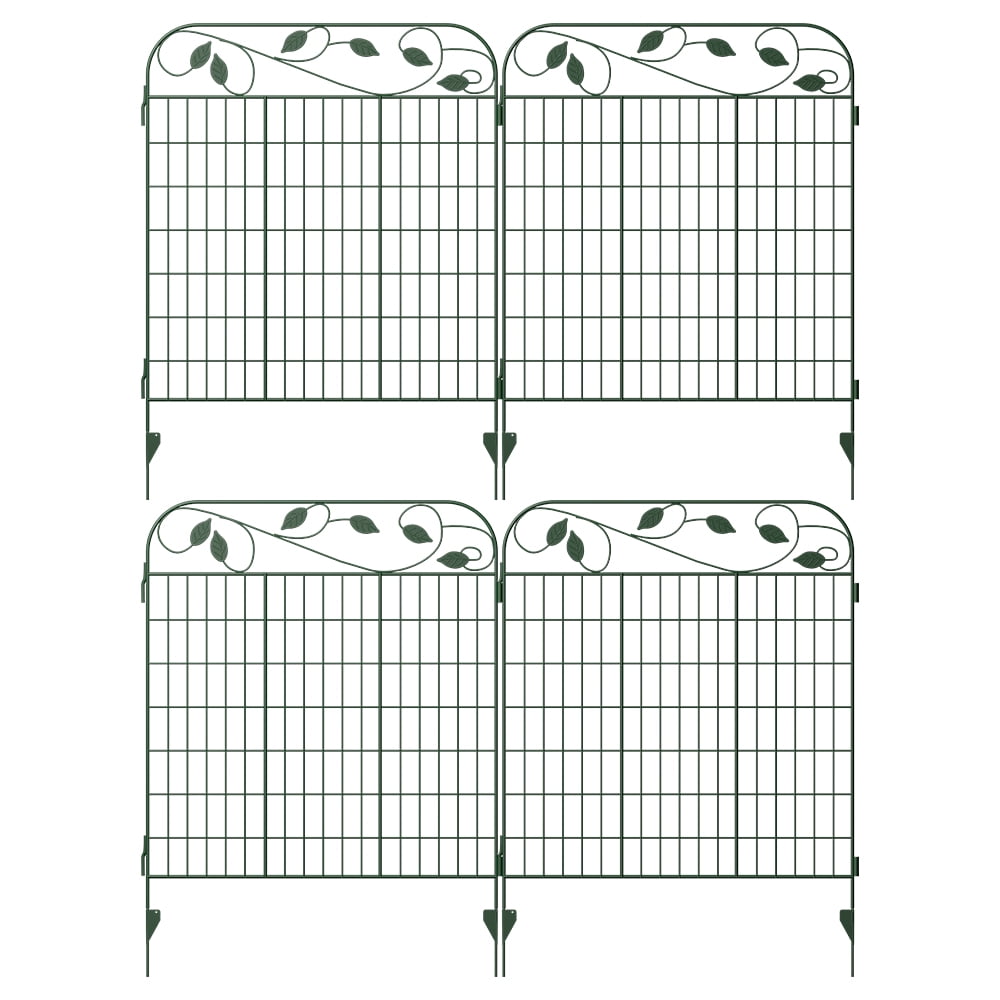 Amagabeli Metal Garden Fence Border 44”x 36” 4Pack Heavy Duty Tall