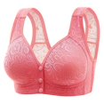 thumbnail image 4 of Sakmal No Underwire Bralettes for Women with Support Front Closure Lift Red Soft Cup T-Shirt Bra for Ladies XL, 4 of 4