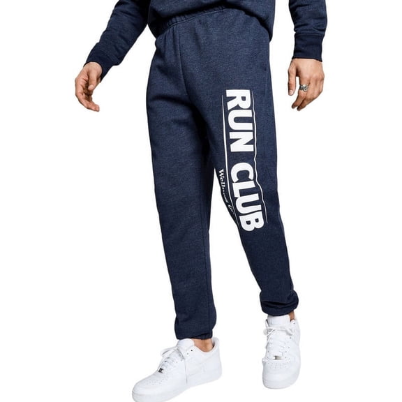 And Now This Men's Run Club Fleece Sweatpants (Navy Run, Large)