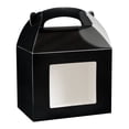thumbnail image 4 of Restaurantware Gable Gift Boxes Pack of 100 Greaseproof Paper Treat Boxes 10 x 7 x 8 Inches With Window, Disposable Design Black Containers for Weddings or Birthdays, 4 of 10
