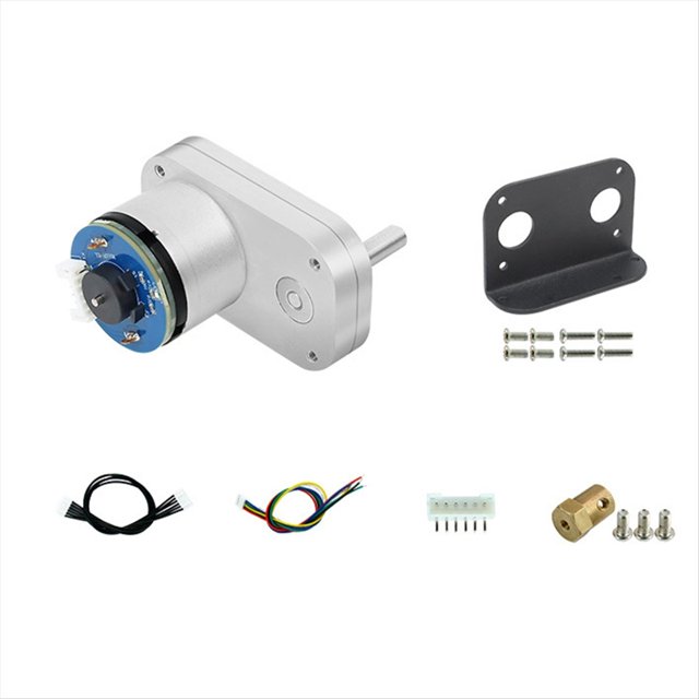 Motor Reductor de CC con Codificador Tipo L y Engranajes Totalmente Metálicos, Mejor Antiinterferencia Magnética para Chasis de Vehículo con Ruedas. Kit D