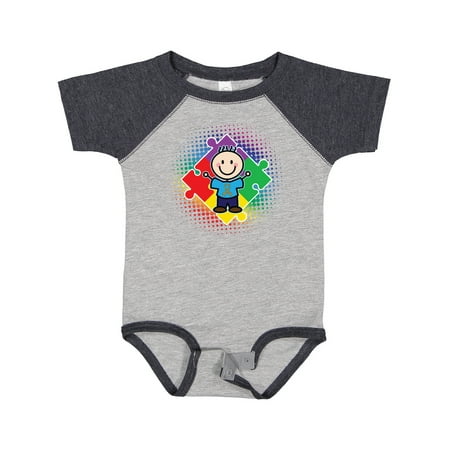 

Inktastic Autism Awareness Puzzle Piece Boy Gift Baby Boy or Baby Girl Bodysuit