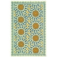 thumbnail image 4 of SAFAVIEH Chelsea Alondra Geometric Borders Wool Runner Rug, Ivory/Blue, 2'6" x 12', 4 of 10