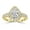 Gold, variant on Kathy Levine 14K Gold-Plated Sterling Silver Cubic Zirconia Pear-Shaped Split Band Ring, Size 7