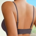 thumbnail image 6 of ZRBYWB Bras For Women Front Closure Underwear For Female No Underwire Low Cut Deep V Padded Bralette Seamless Comfy Underwear With Support Comfortable Bra, 6 of 8