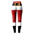 thumbnail image 4 of TTUHYWXI Women's Funny Printed Ugly Christmas Leggings Soft Stretchy Holiday Tights (Wine, M), 4 of 7