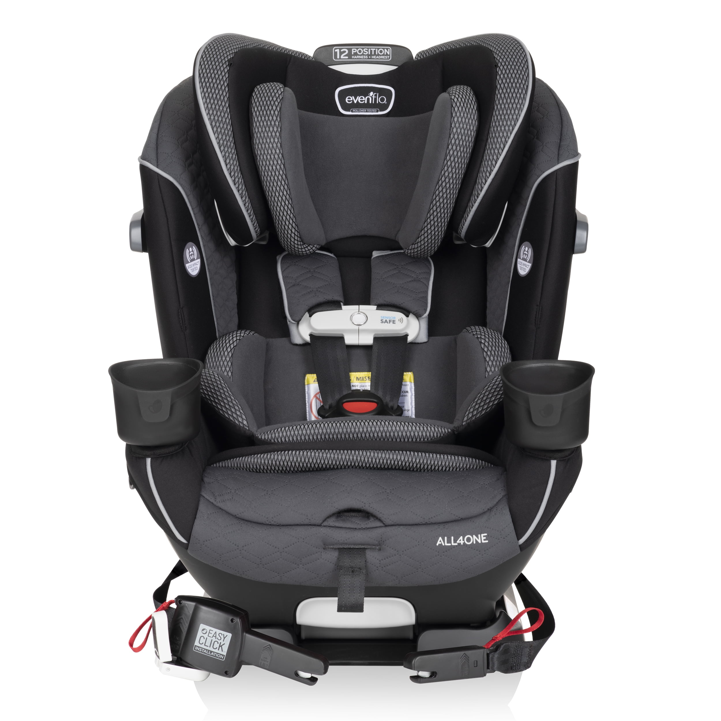 Evenflo All4One All-In-One Convertible Car Seat with SensorSafe (Aries Black)