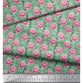 thumbnail image 2 of Soimoi Rayon Fabric Stripe & Rose Floral Print Fabric by The Yard 56 Inch Wide, 2 of 3