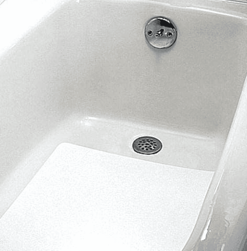 Non-Slip Adhesive Peel and Stick White Bath Tub Mat 16"x34"