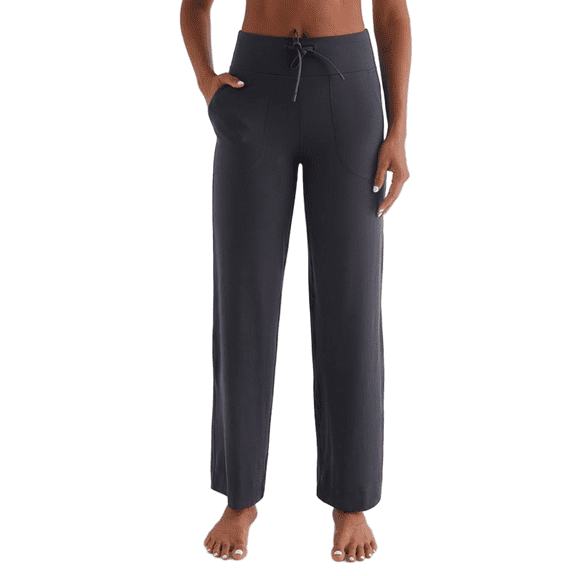 LYMAYTER Casual Pants for Women's Wide Leg Yoga Sweatpants High Waisted Loose Cozy Casual with Pockets‌
