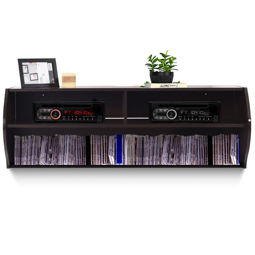 Finihen Floating Shelves, Modern Hanging Shelf, 48.5 Inch 2 Tier Modern Wall Mounted Hanging Floating Shelf, for Living Room, Bedroom, Kitchen, Brown