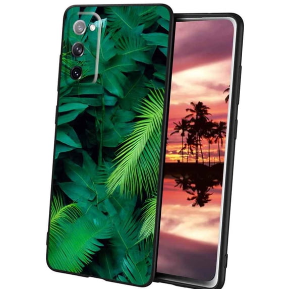 Compatible with Samsung Galaxy S20 Phone Case, Tropical-Leaves-10 Case Men Women, Flexible Silicone Shockproof Case for Samsung Galaxy S20