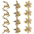 thumbnail image 1 of Anillos para servilletas de mesa, hebillas creativas para servilletas, decoraciones navideñas para comedor, anillos delicados para servilletas, 12 Uds., 1 of 7