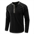 thumbnail image 4 of SWSMCLT Men's Crew Neck Soft Regular Fit Classic Long Sleeve T Shirt Fall Tshirt Cotton Henley Winter Raglan Sleeve Tee Black XX-Large, 4 of 4